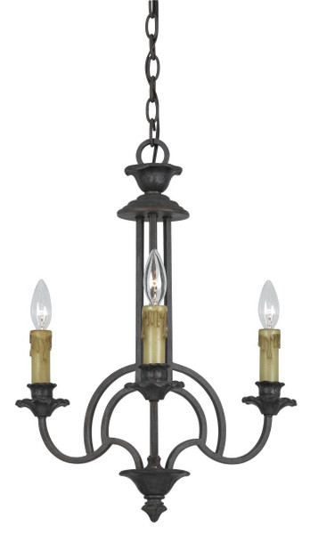 FX-3513/3 Elberton Hand Forged Iron Light Chandelier by Calighting