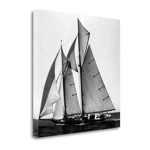 20" Sailboat In Action Giclee Wrap Canvas Wall Art 426585 By Homeroots