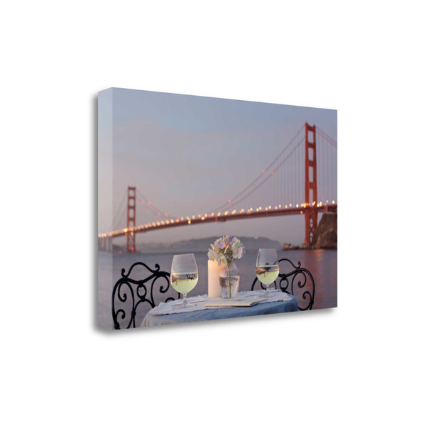 Candle Lit Night For Two Golden Gate Bridge 3 Giclee Wrap Canvas Wall Art 437421 By Homeroots