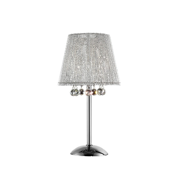 Dreamy Silver Table Lamp With Crystal Accents 468668 By Homeroots