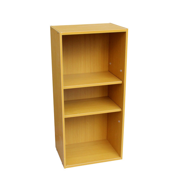Standard Natural Three Shelf Adjustable Book Shelf 469080 By Homeroots