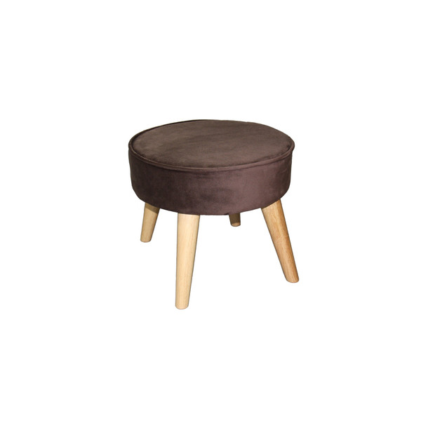 Useful Brown Suede Foot Stool 469257 By Homeroots