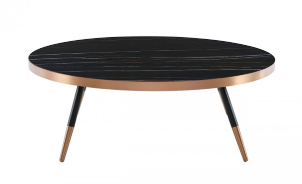 Modern Large Black And Gold Ceramic Coffee Table 472145 By Homeroots