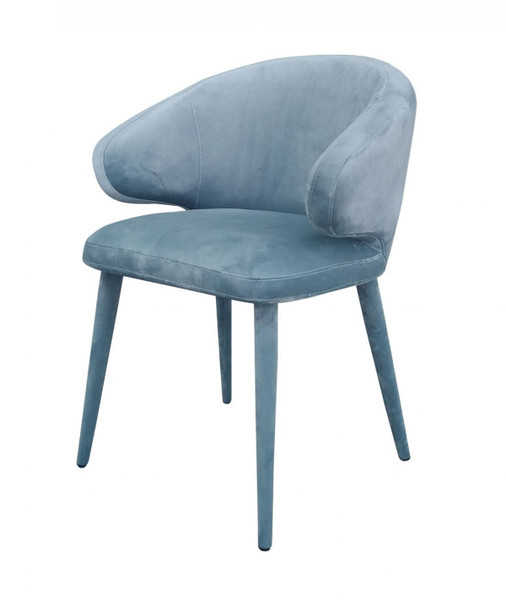Blue Gray Fabric Wrapped Dining Chair 472269 By Homeroots
