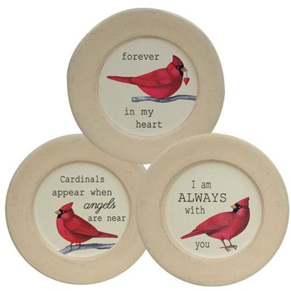 Cardinal Plate 3 Asstd. (Pack Of 3) G35576 By CWI Gifts