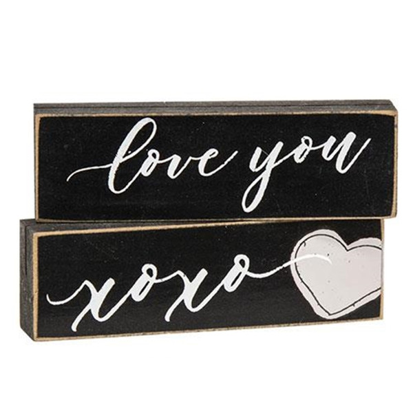Xoxo Block 2 Asstd. (Pack Of 2) G36020 By CWI Gifts