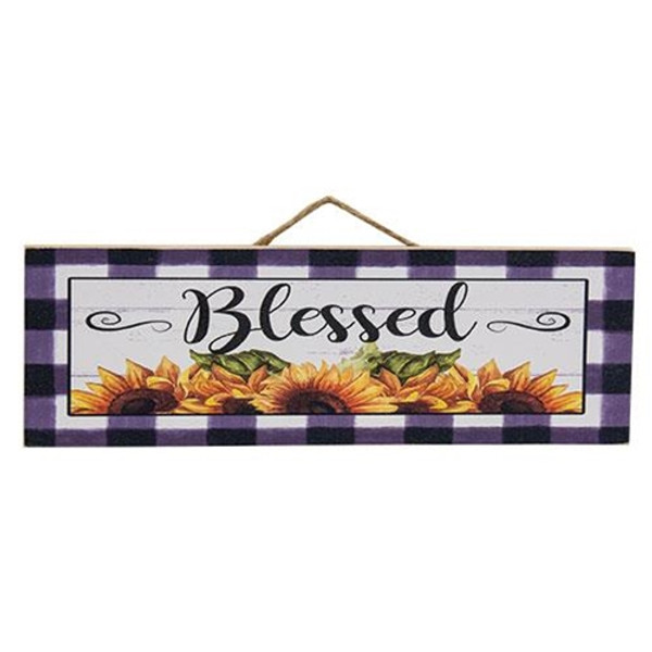 CWI Gifts G41221 Sunflower Blessed Hanging Sign