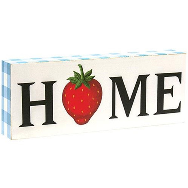 Home Strawberry Box Sign GH36034 By CWI Gifts