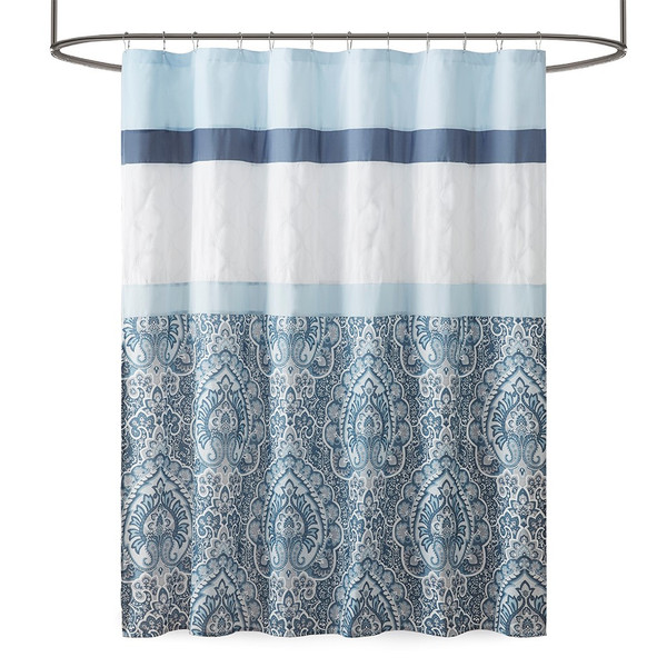 Shawnee Printed And Embroidered Shower Curtain By 510 Design 5DS70-0251