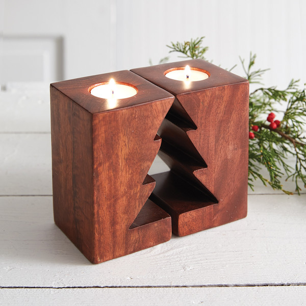 Christmas Tree Cutout Tealight Holders 510620 By CTW Home