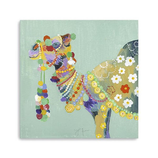 20" Moroccan Party Camel Canvas Wall Art 398879 By Homeroots