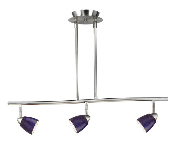 SL-954-3-BS/BLS 3 Track Light With Cobalt Blue Shade by Calighting
