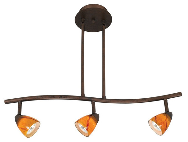 SL-954-3-RU/AMS 3 Track Light Amber Spot Shade - Rust by Calighting