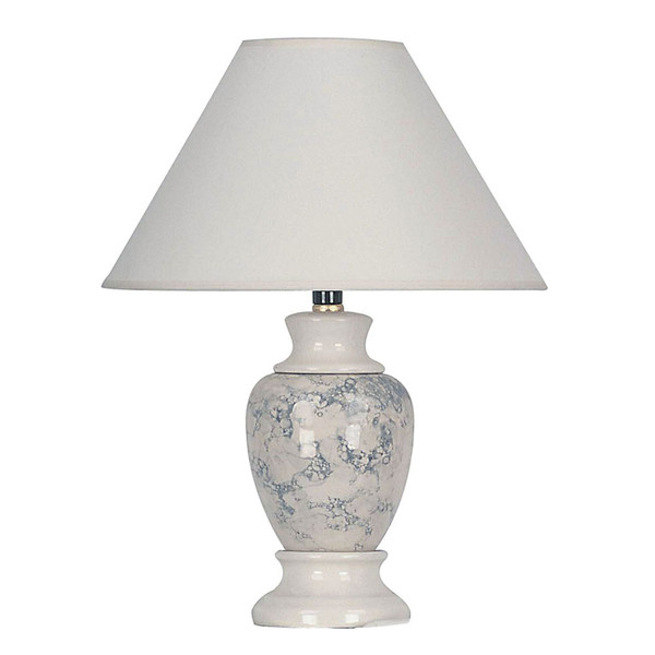 Ivory Marbled Ceramic Table Lamp 468523 By Homeroots
