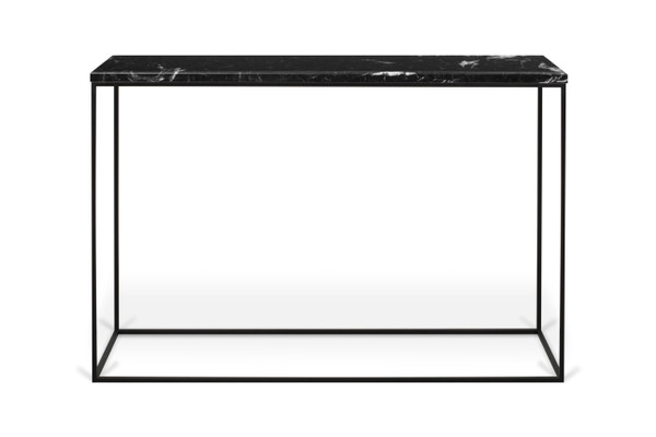TemaHome Gleam Marble-Top Console - Black Marble / Black - 9500.6289