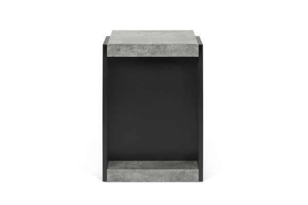 TemaHome Klaus Side Table - Concrete Color / Pure Black - 9000.627804