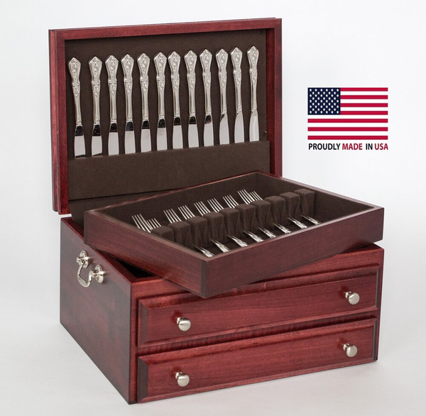 Presidential Super 1-Drawer Flatware Chest With Lift-Out Flatware Tray F04M
