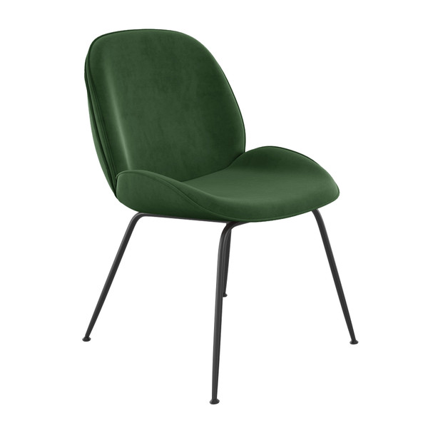 Aeon Velvet Accent Chair With Black Legs - Emerald Green - Set Of 2 9304-Emerald Green