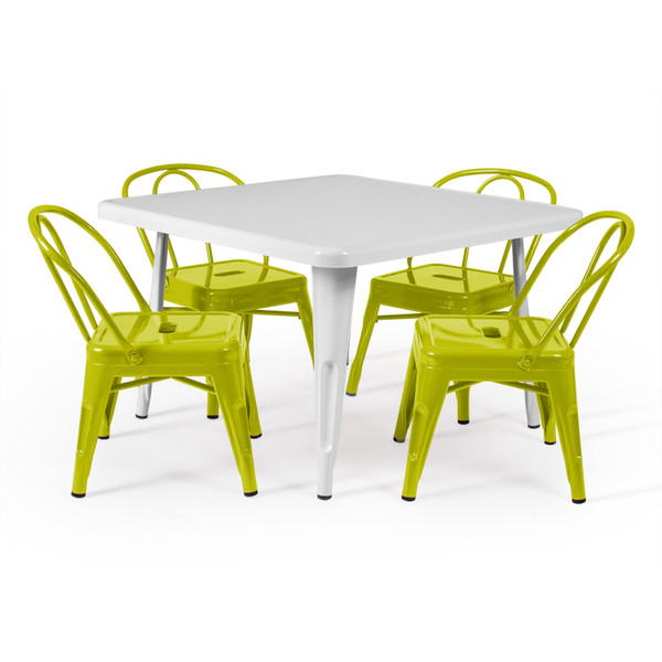 Aeon Lime Galvanized Steel Child'S Chair - Set Of 2 AE3500-Lime
