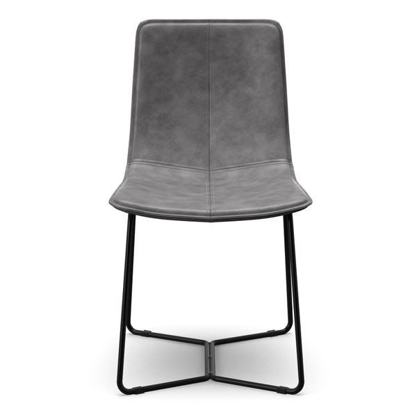 Aeon Smoke Grey Faux Leather Dining Chair - Set Of 2 AE9070-Smoke-Grey