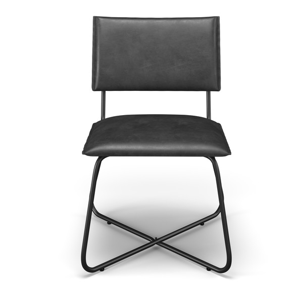 Aeon Black Faux Leather Dining Chair - Set Of 2 AE9323-Black