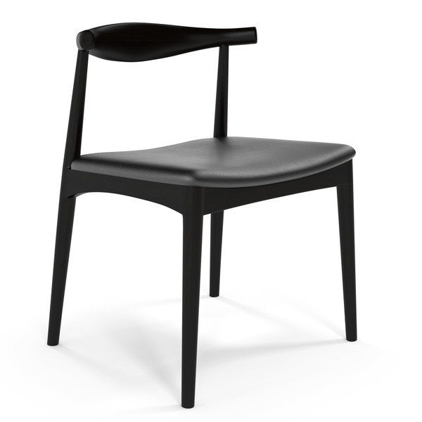 Aeon Black Leather Dining Chair CH7259-Blk-Blk