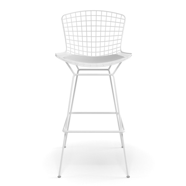 Aeon White Bar Height Stool With White Pad AE-BS7193B-Wht-Wht