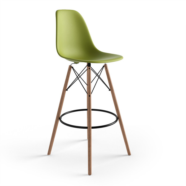 Aeon Green Bar Stool With Natural Finished Legs - Set Of 2 AE6511-Natural-Green