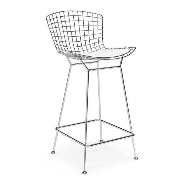 Aeon White Pad Bar Stool BS7193B-SS-White