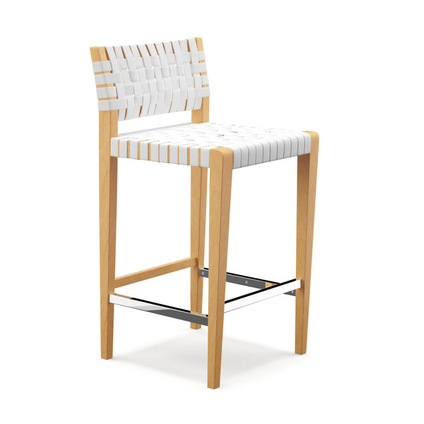 Aeon Natural Beech Bar Stool With Off White Straps BS90064 Bar-OffWhite