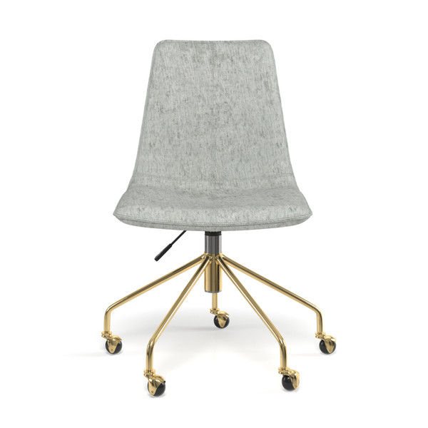Aeon Grey & Gold Fabric Rolling Chair AE7325-Grey-Gold