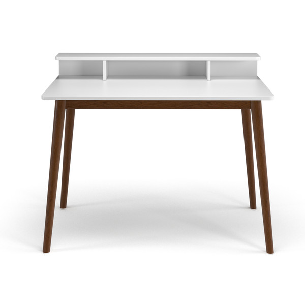 Aeon Walnut Finish Desk With White Top AE766-White-Walnut