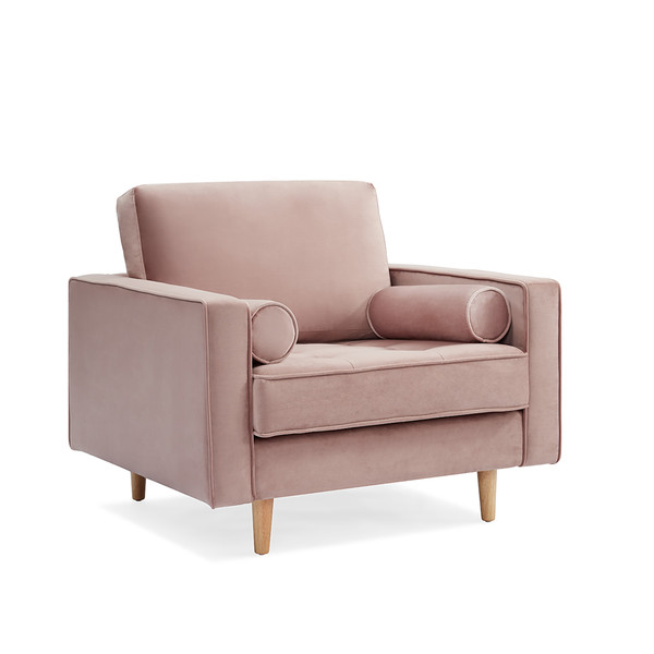 Aeon Bloomfield Velvet Accent Chair - Blush Pink AETH61-Blush-Pink
