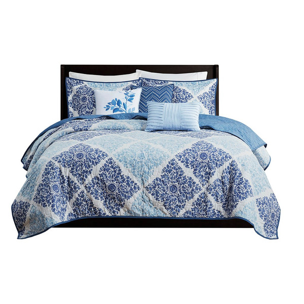 Claire 6 Piece Reversible Coverlet Set - King/Cal King By Madison Park MP13-7743