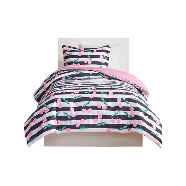 Audrey Cherries Printed Comforter Set - Twin By Mi Zone Kids MZK10-243