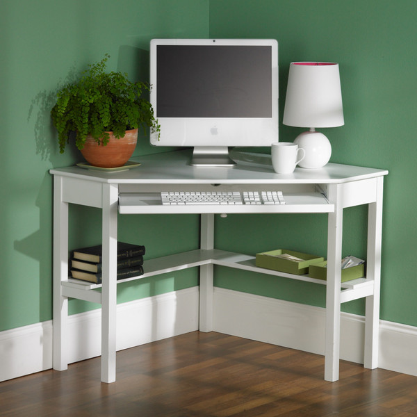 White Corner Computer Desk 402031 By Homeroots