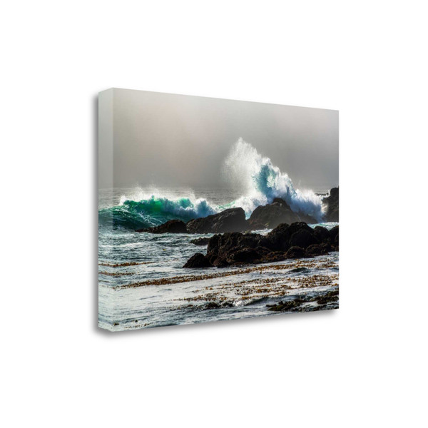 33" Dramatic Crashing Wave Giclee Wrap Canvas Wall Art 441448 By Homeroots