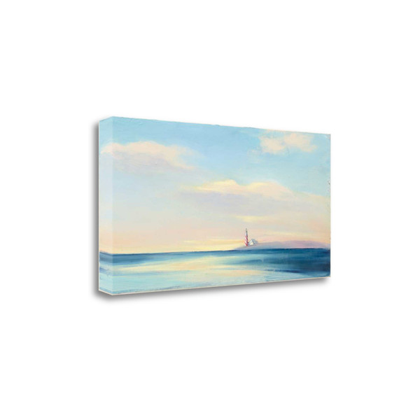 39" Peaceful Ocean Sunset View 3 Giclee Wrap Canvas Wall Art 463335 By Homeroots