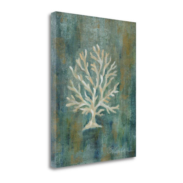 18" Blue Sea Coral Giclee Wrap Canvas Wall Art 463934 By Homeroots