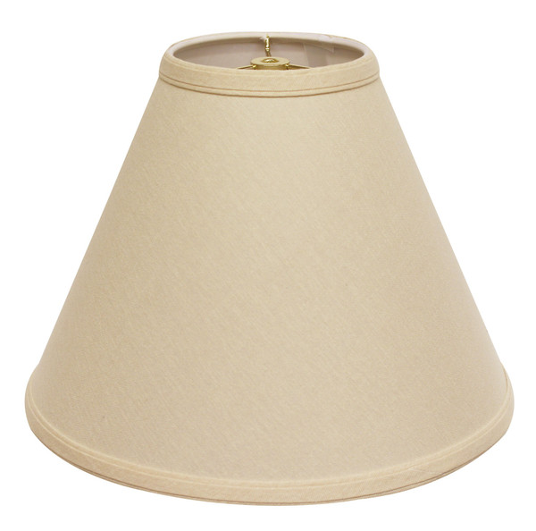 15" Parchment Biege Deep Cone Slanted Linen Lampshade 469905 By Homeroots