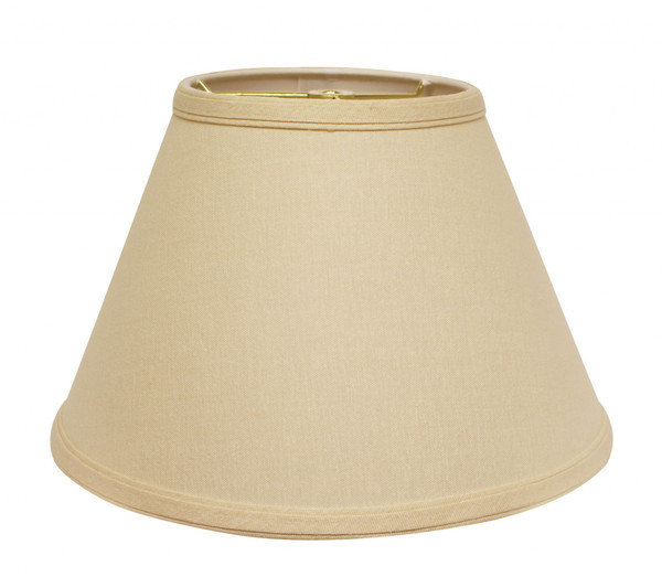 12" Parchment Beige Empire Hardback Slanted Linen Lampshade Wf 469947 By Homeroots