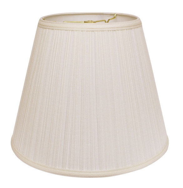 16" White Empire Deep Slanted Broadcloth Lampshade 470038 By Homeroots
