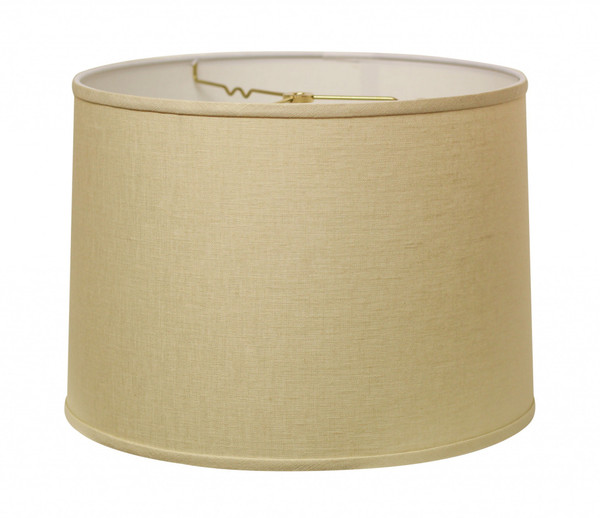 13" Parchment Beige Throwback Drum Linen Lampshade 470167 By Homeroots