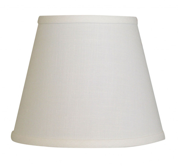 8" White Hardback Empire Linen Lampshade 470229 By Homeroots