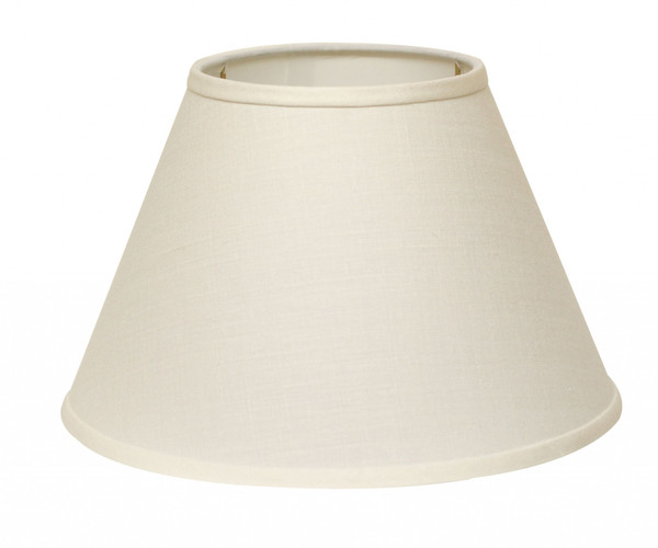 12" White Premium Empire Slanted Linen Lampshade 470241 By Homeroots