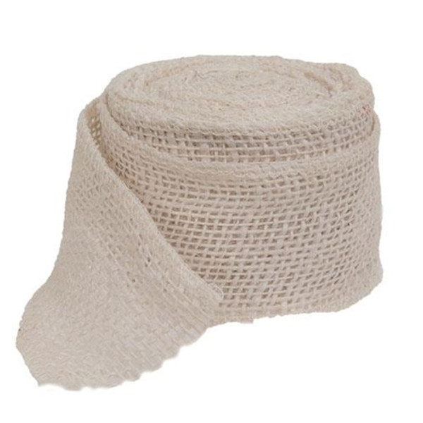 Ivory Burlap Ribbon 2.5"W X 10 Yards G14743 By CWI Gifts