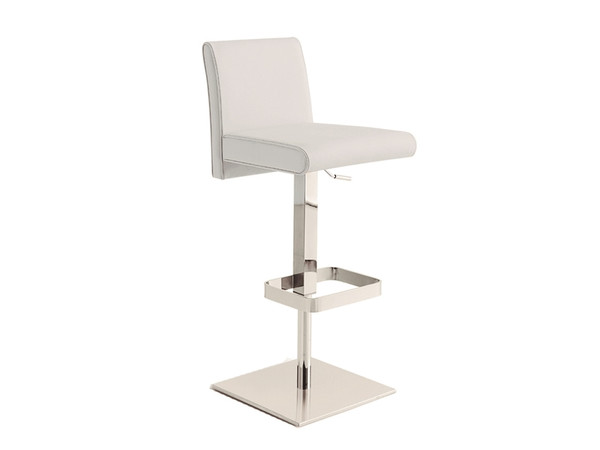 Casabianca Vittoria Italian White Leather Bar Stool TC-2009-WH-BAR