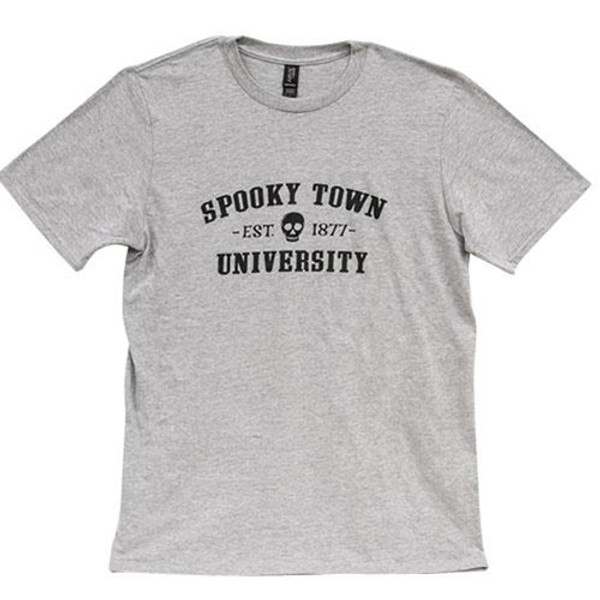 *Spooky Town University T-Shirt Heather Gray Large GL119L By CWI Gifts