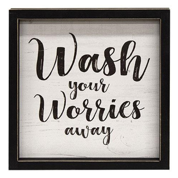 *Wash Your Worries Away Framed Print GP22124 By CWI Gifts