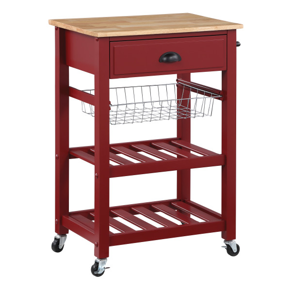 Hampton Kitchen Cart Red - Red HMPNW-9 By Office Star